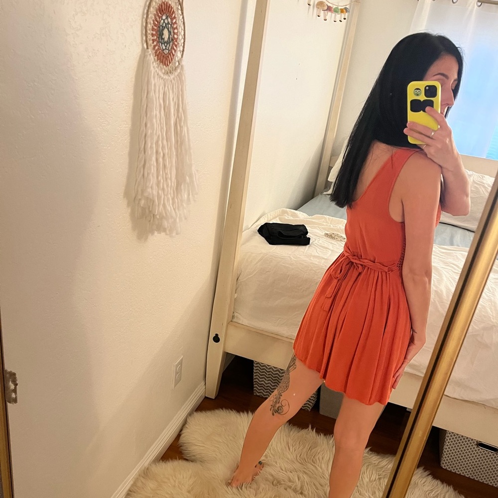 Sky & Sparrow M Orange Dress